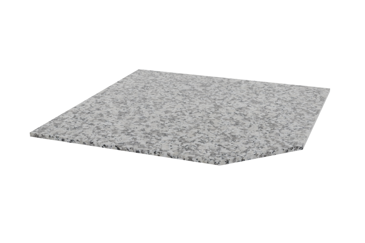 Haus Square Corner Granite Hearth Lunar White