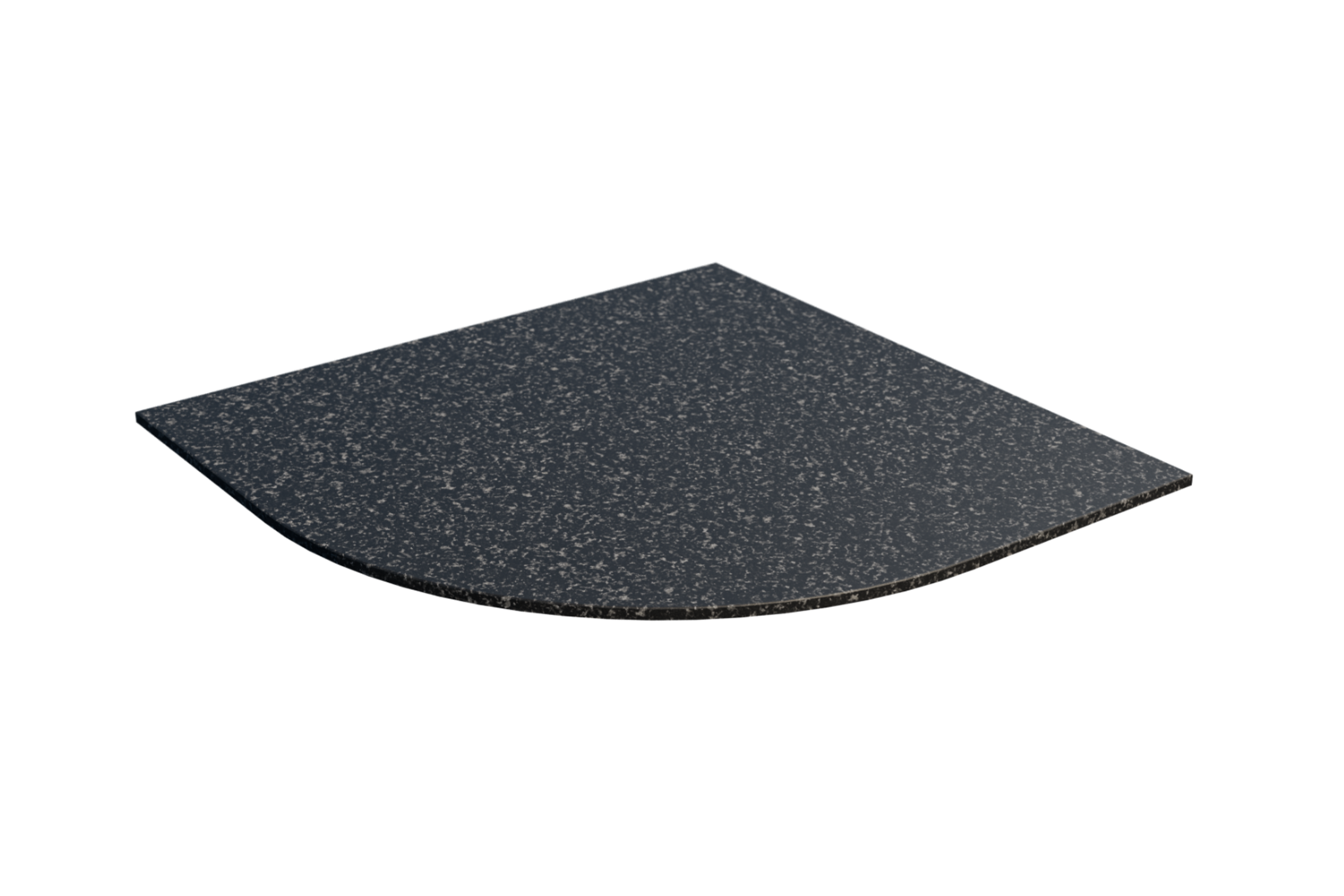 Haus Square Curved Corner Granite Hearth Urban Black